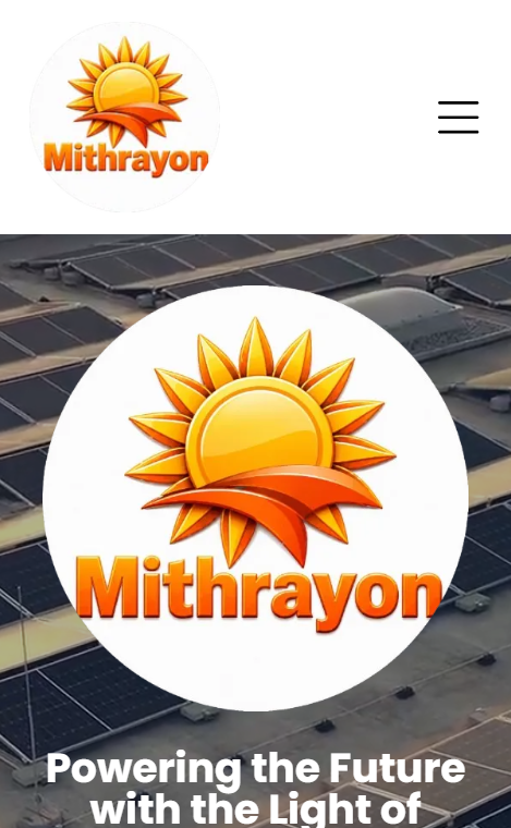 Mithrayon Energy mobile website screenshot